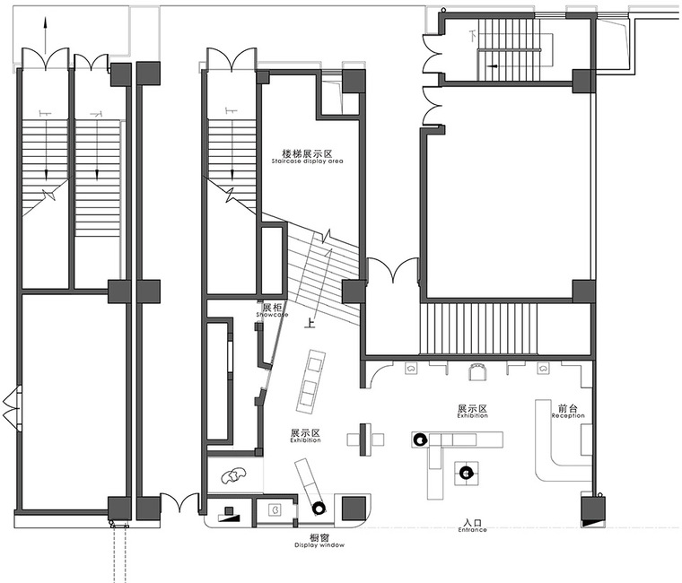 现代艺术展厅装修设计平面图