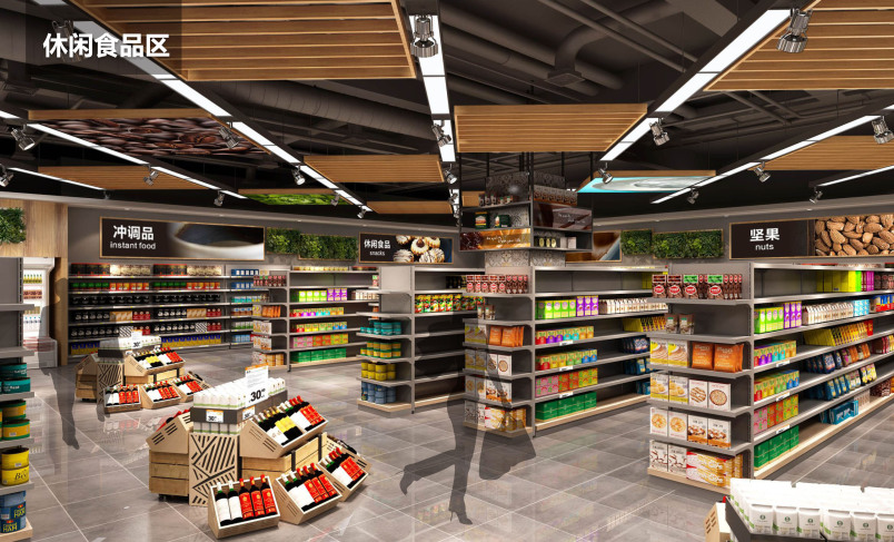 长沙水果超市装修设计-休闲食品区