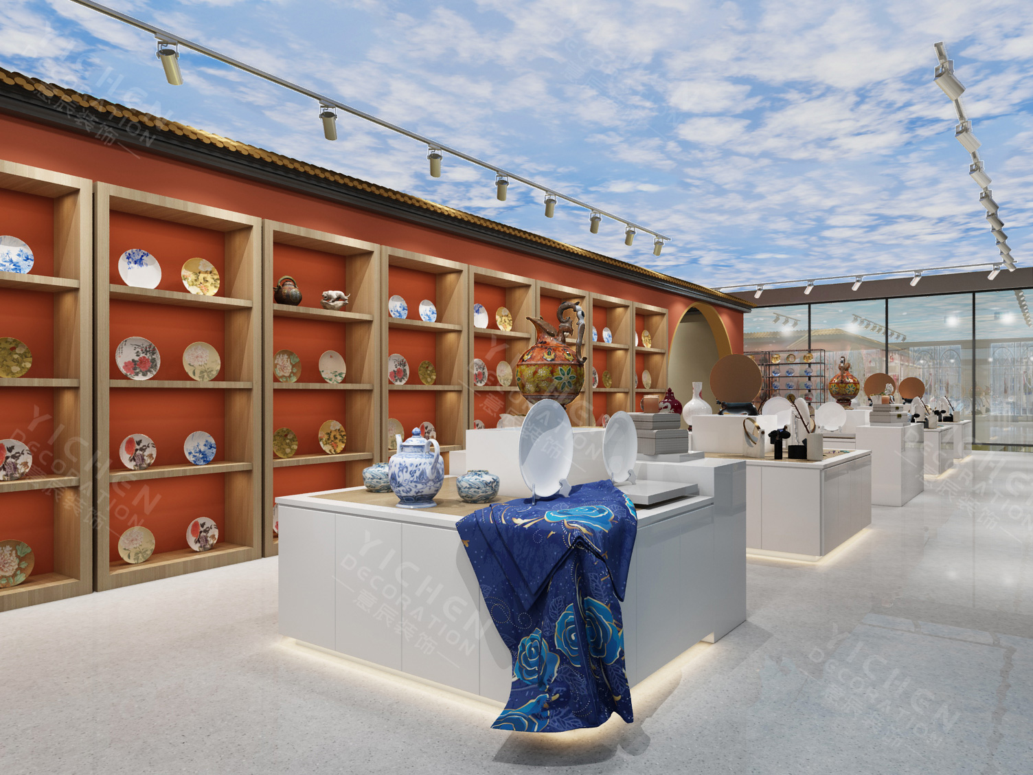 济南陶瓷展厅展馆艺术馆装修设计|空间|家装设计|Z32358901 - 原创作品 - 站酷 (ZCOOL)