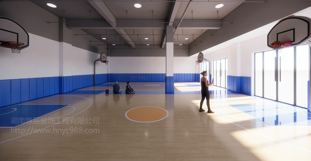 长沙青少年篮球培训中心装修进行中