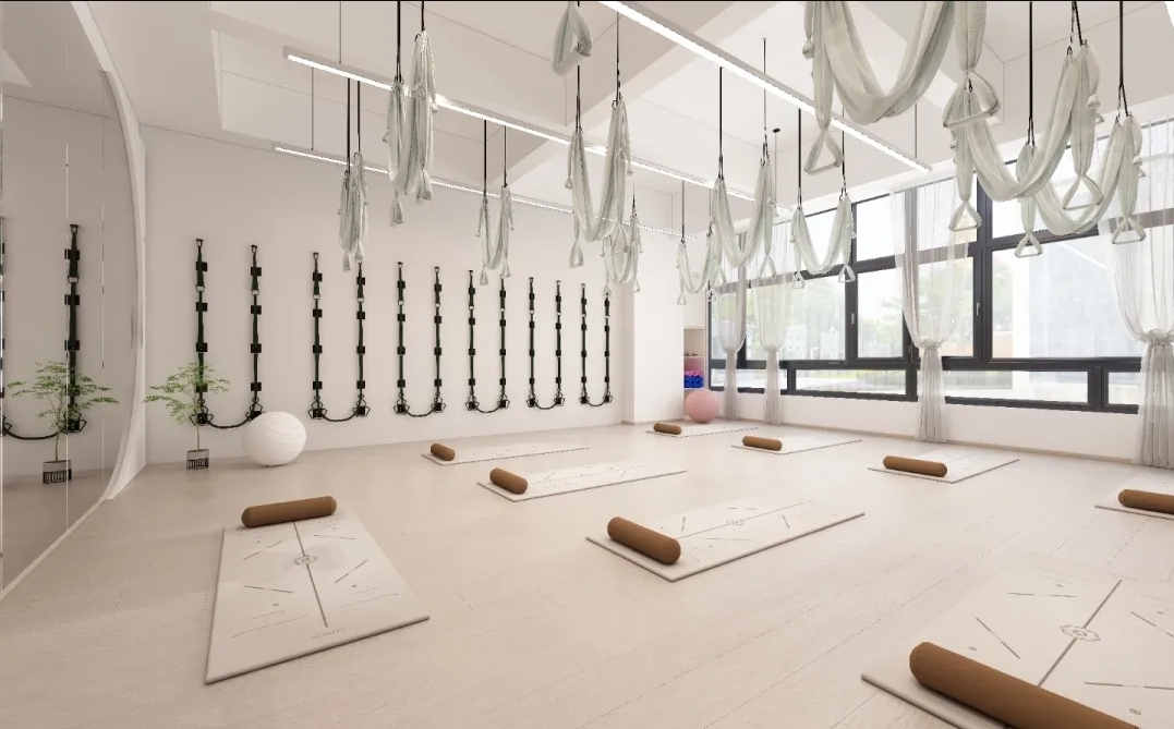 瑜伽连锁品牌店铺装修设计-空中教室